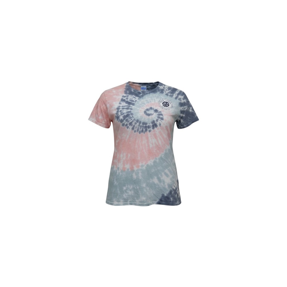 Simply Southern T-Shirt Womens Small Pink Blue Tie Dye Perfectly Imperfect Lip